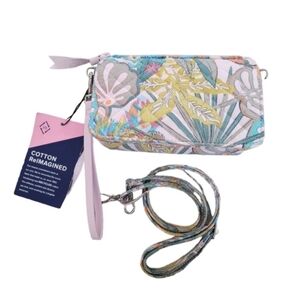 🆕️ Vera Bradley Pink Floral Quilted RFID Crossbody & Wristlet - NWT